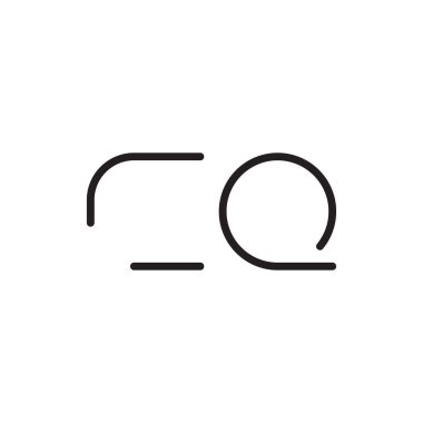 cq ilk harf vektör logo simgesi