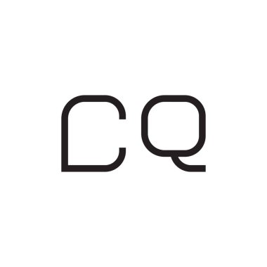 cq ilk harf vektör logo simgesi