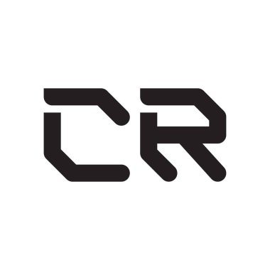 cr ilk harf vektör logo simgesi