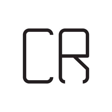 cr ilk harf vektör logo simgesi