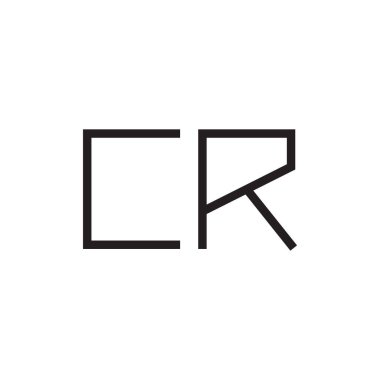 cr ilk harf vektör logo simgesi