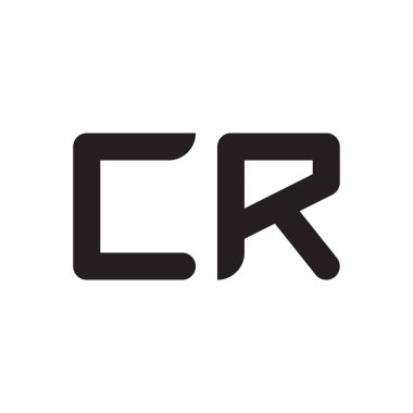 cr ilk harf vektör logo simgesi