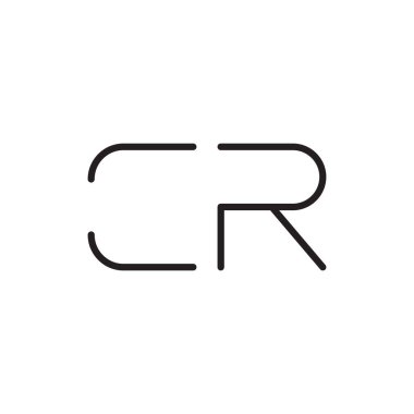 cr ilk harf vektör logo simgesi