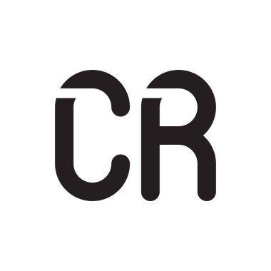 cr ilk harf vektör logo simgesi