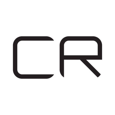 cr ilk harf vektör logo simgesi