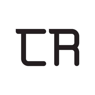 cr ilk harf vektör logo simgesi