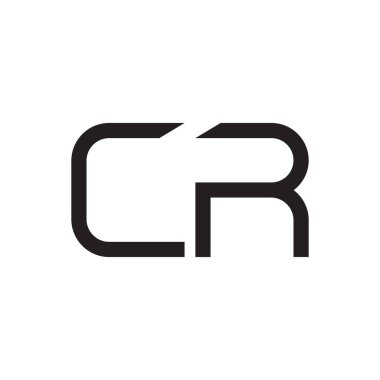 cr ilk harf vektör logo simgesi