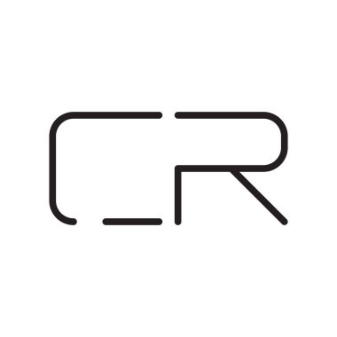 cr ilk harf vektör logo simgesi