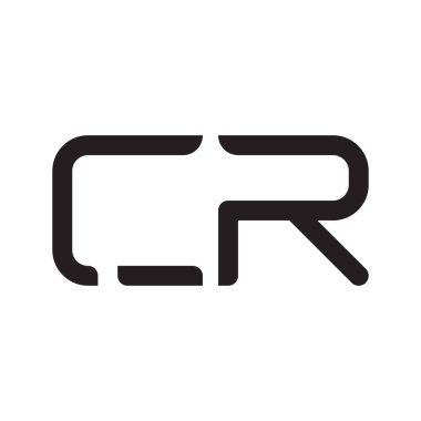 cr ilk harf vektör logo simgesi