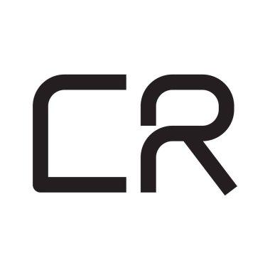 cr ilk harf vektör logo simgesi