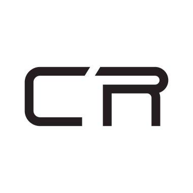 cr ilk harf vektör logo simgesi