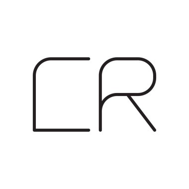 cr ilk harf vektör logo simgesi