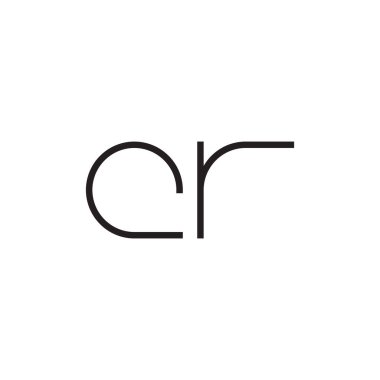 cr ilk harf vektör logo simgesi