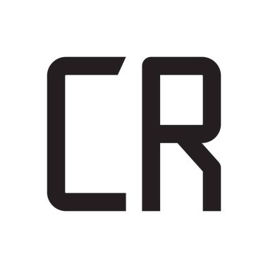 cr ilk harf vektör logo simgesi
