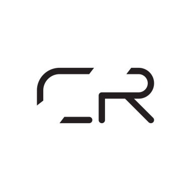 cr ilk harf vektör logo simgesi