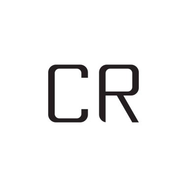 cr ilk harf vektör logo simgesi