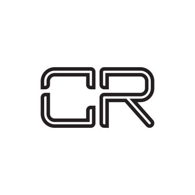 cr ilk harf vektör logo simgesi