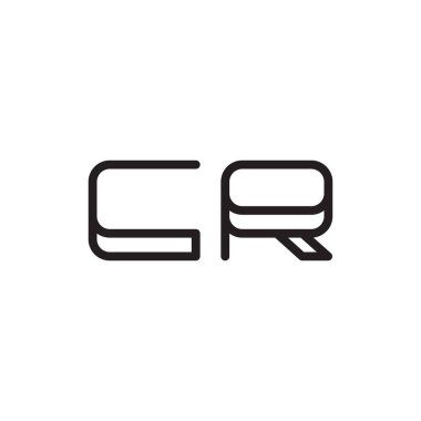cr ilk harf vektör logo simgesi