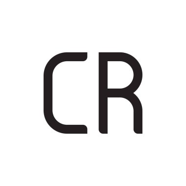 cr ilk harf vektör logo simgesi