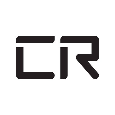 cr ilk harf vektör logo simgesi