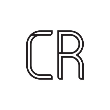 cr ilk harf vektör logo simgesi