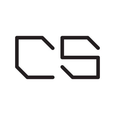 c ilk harf vektör logo simgesi