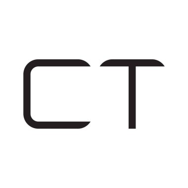 ct ilk harf vektör logo simgesi