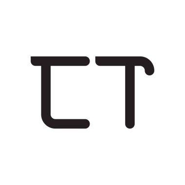 ct ilk harf vektör logo simgesi