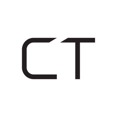 ct ilk harf vektör logo simgesi