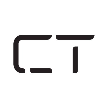 ct ilk harf vektör logo simgesi