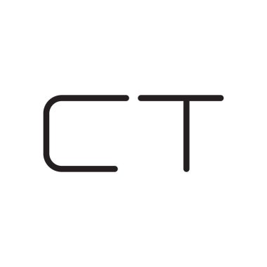 ct ilk harf vektör logo simgesi
