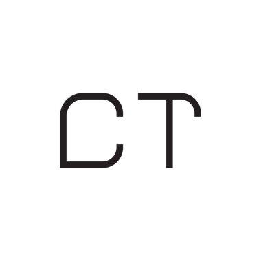 ct ilk harf vektör logo simgesi