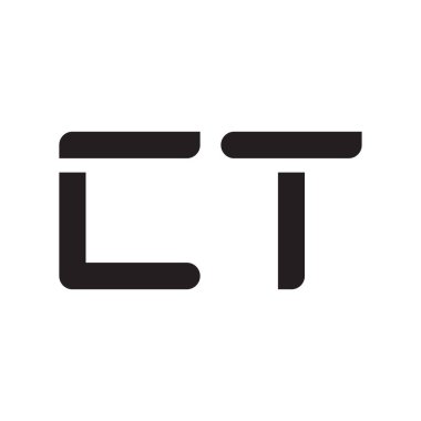 ct ilk harf vektör logo simgesi