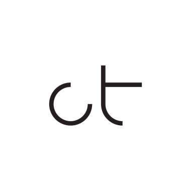 ct ilk harf vektör logo simgesi