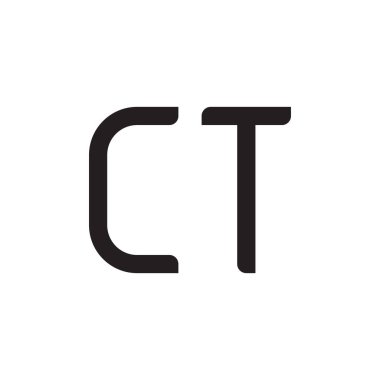 ct ilk harf vektör logo simgesi