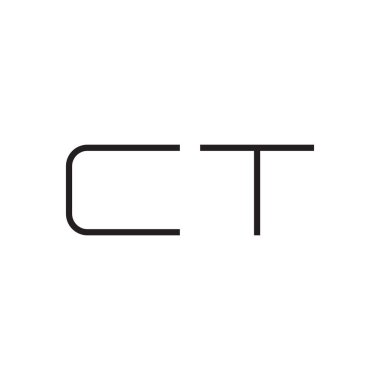 ct ilk harf vektör logo simgesi