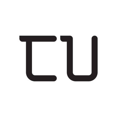 cu ilk harf vektör logo simgesi