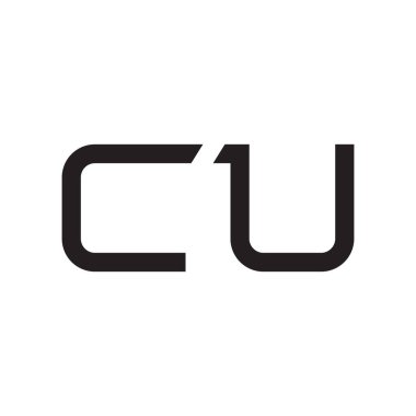 cu ilk harf vektör logo simgesi