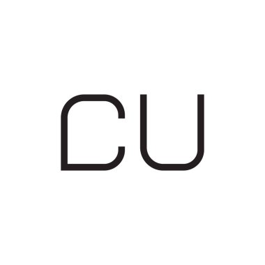 cu ilk harf vektör logo simgesi