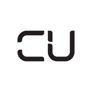 cu ilk harf vektör logo simgesi