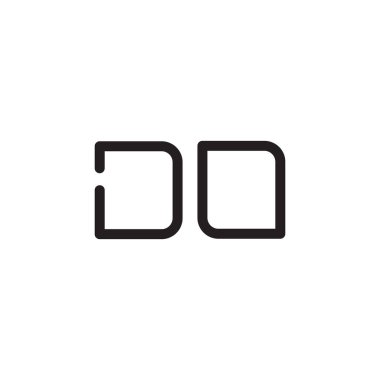 ilk harf vektör logo simgesini yap