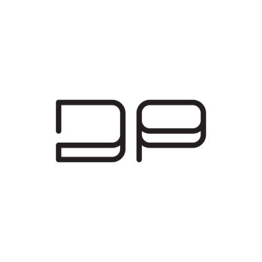 dp ilk harf vektör logo simgesi