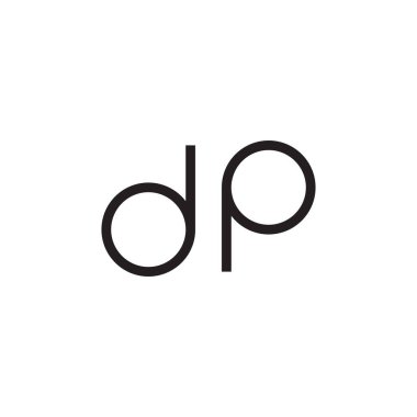 dp ilk harf vektör logo simgesi