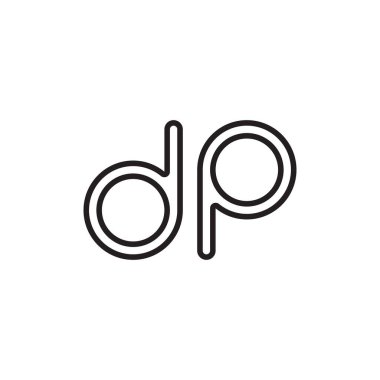 dp ilk harf vektör logo simgesi
