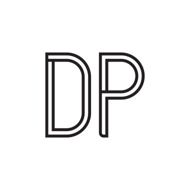 dp ilk harf vektör logo simgesi
