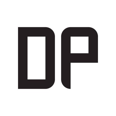 dp ilk harf vektör logo simgesi