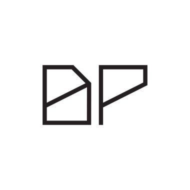 dp ilk harf vektör logo simgesi