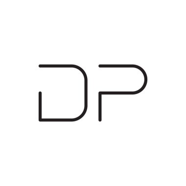 dp ilk harf vektör logo simgesi