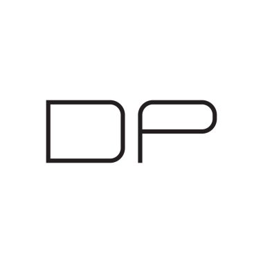 dp ilk harf vektör logo simgesi