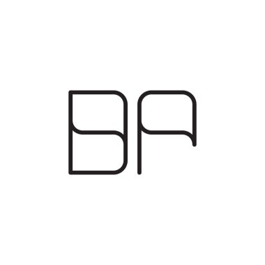 dp ilk harf vektör logo simgesi